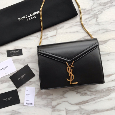 532750, CASSANDRA MONOGRAM CLASP BAG IN SMOOTH LEATHER, YSL Saint Laurent