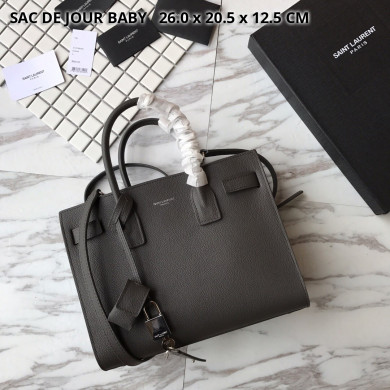 421859 CLASSIC SAC DE JOUR BABY IN GRAINED LEATHER, YSL Saint Laurent