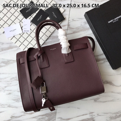 378299 CLASSIC SAC DE JOUR SMALL IN GRAINED LEATHER, YSL Saint Laurent