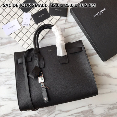 378299 CLASSIC SAC DE JOUR SMALL IN GRAINED LEATHER, YSL Saint Laurent