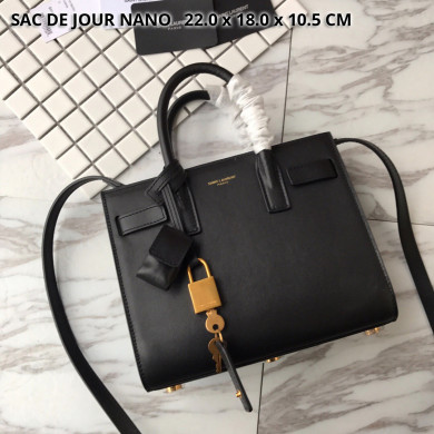 398711 CLASSIC SAC DE JOUR NANO IN SMOOTH LEATHER, YSL Saint Laurent