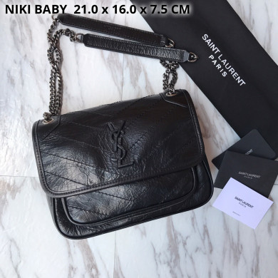 533037 NIKI BABY IN VINTAGE LEATHER, YSL Saint Laurent