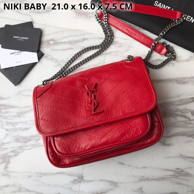 533037 NIKI BABY IN VINTAGE LEATHER, YSL Saint Laurent