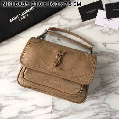 533037 NIKI BABY IN VINTAGE LEATHER, YSL Saint Laurent