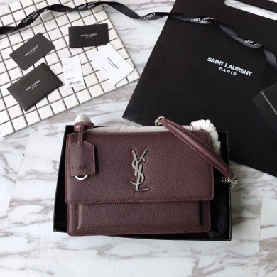 442906 SUNSET MEDIUM IN GRAINED LEATHER, YSL Saint Laurent