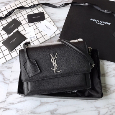 442906 SUNSET MEDIUM IN GRAINED LEATHER, YSL Saint Laurent