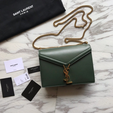 532750, CASSANDRA MONOGRAM CLASP BAG IN SMOOTH LEATHER, YSL Saint Laurent