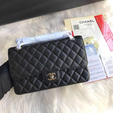 A1112, Chanel Classic Handbag & Cross Body Bag, Grained Calfskin