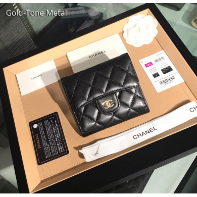 A82288 classic small flap wallet, Lambskin