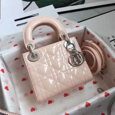 MINI LADY DIOR CALFSKIN BAG, Strap long about 120cm, Christian Dior CD Handbags