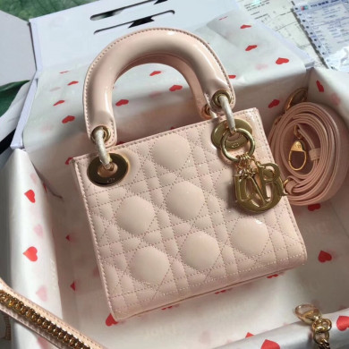 MINI LADY DIOR CALFSKIN BAG, Strap long about 120cm, Christian Dior CD Handbags