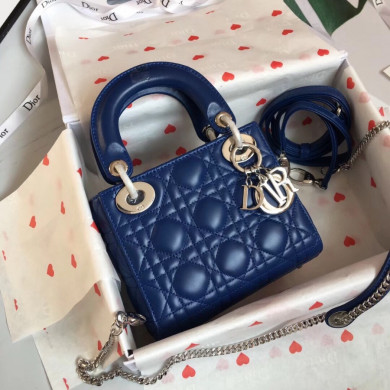 MINI LADY DIOR LAMBSKIN BAG, Strap long about 120cm, Christian Dior CD Handbags