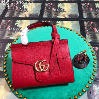 GUCCI GG Marmont leather top handle mini bag, 442622