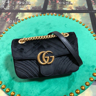 446744 GG Marmont velvet mini bag, Gucci Shoulder bag