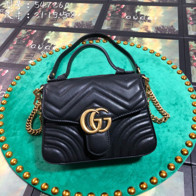 547260 GG Marmont mini top handle bag, GUCCI HANDBAGS