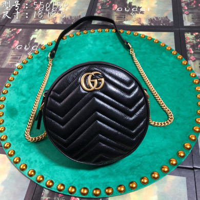 550154 GG Marmont mini round shoulder bag