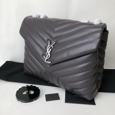 487216, YSL Saint Laurent, MEDIUM LOULOU CHAIN BAG, Y MATELASSÉ LEATHER