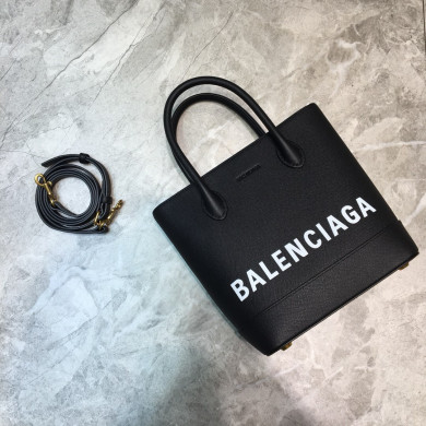 VILLE TOTE XXS, Handle Bag in white small grain leather, BALENCIAGA HANDBAG