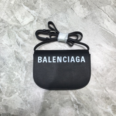 VILLE DAY BAG XS, Small grained calfskin bag with printed hand drawn Balenciaga logo, BALENCIAGA HANDBAG