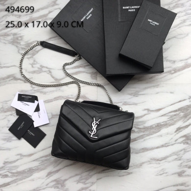 494699 LOULOU SMALL IN MATELASSÉ “Y” LEATHER, YSL SAINT LAURENT