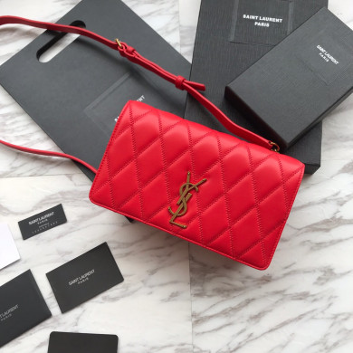 568906, ANGIE CHAIN BAG IN DIAMOND-QUILTED LAMBSKIN, YSL Saint Laurent