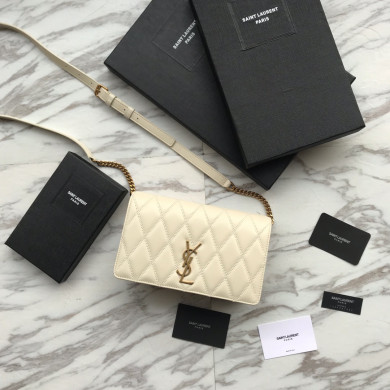 568906, ANGIE CHAIN BAG IN DIAMOND-QUILTED LAMBSKIN, YSL Saint Laurent