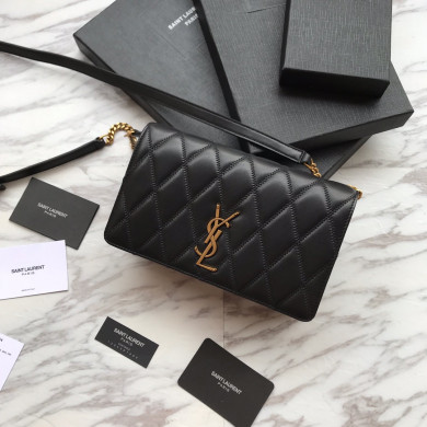 568906, ANGIE CHAIN BAG IN DIAMOND-QUILTED LAMBSKIN, YSL Saint Laurent