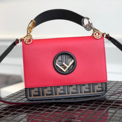 KAN I F, leather bag, Fendi Shoulder Bag