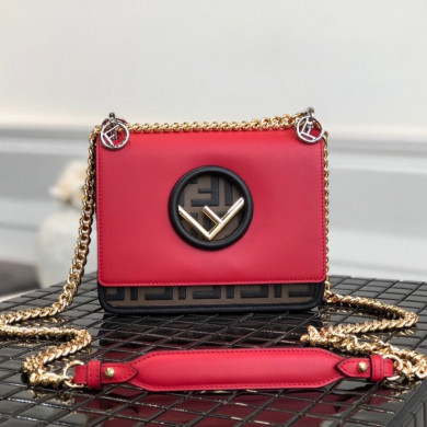 KAN I F SMALL, leather mini-bag, Fendi Shoulder Bag