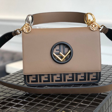 KAN I F, leather bag, Fendi Shoulder Bag