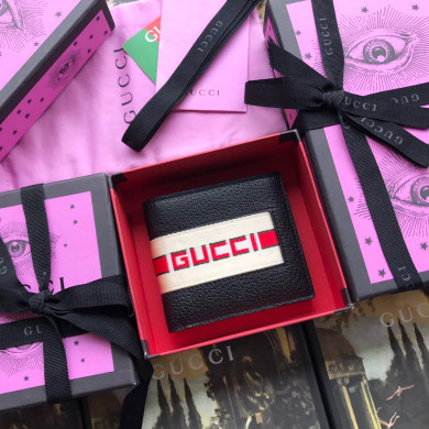 408827 Gucci stripe leather wallet, Men's Wallets & Small Accessories