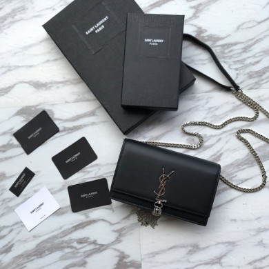 474366 KATE SMALL WITH TASSEL IN SMOOTH LEATHER, YSL Saint Laurent