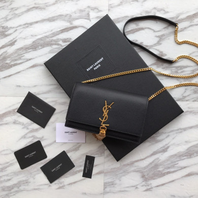 474366 KATE SMALL BAG WITH TASSEL IN GRAIN DE POUDRE EMBOSSED LEATHER, YSL Saint Laurent
