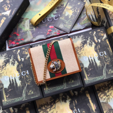 573790 Rajah chain card case wallet, GUCCI Women's Wallets & Small Accessories