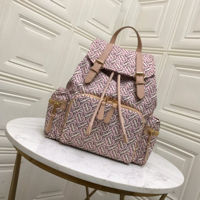 The Medium Rucksack in Monogram Print Nylon, BURBERRY BACKPACKS
