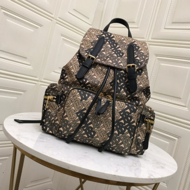The Medium Rucksack in Monogram Print Nylon, BURBERRY BACKPACKS
