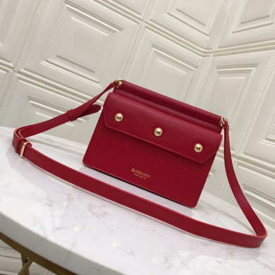 Mini Leather Title Bag with Pocket Detail, Burberry Handbag