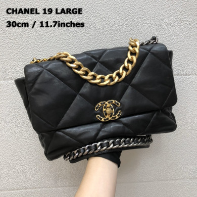 AS1161 chanel 19 large flap bag, CHANEL HANDBAGS