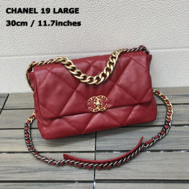 AS1161 chanel 19 large flap bag, CHANEL HANDBAGS