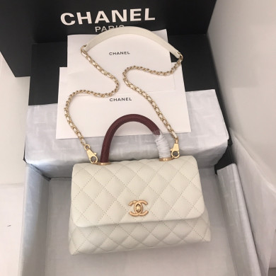 A92990, Small Flap Bag with Top Handle, CHANEL Handbags, Caviar, Grained Calfskin, Gold-Tone Metal