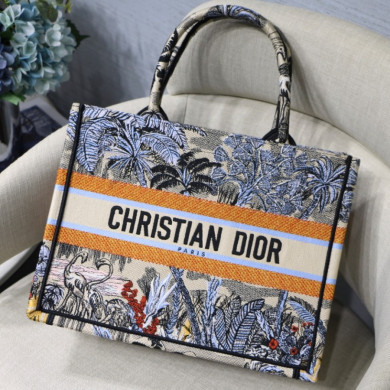 BLUE DIOR BOOK TOTE DIOR OBLIQUE BAG