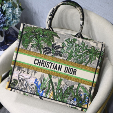DIOR BOOK TOTE BAG IN EMBROIDERED CANVAS