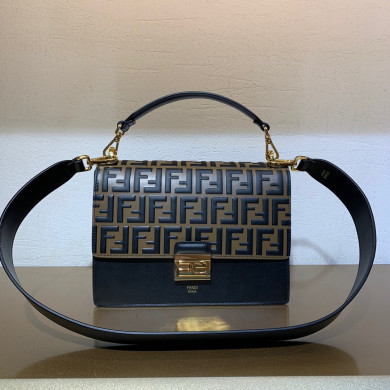 KAN U, Black leather bag, Fendi Shoulder Bag