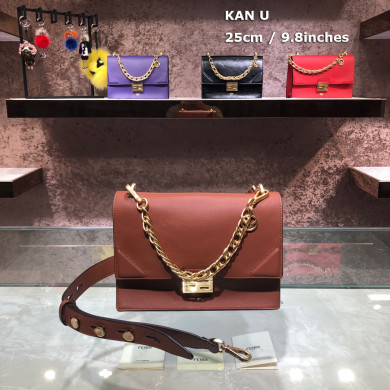 KAN U, Black leather bag, Fendi Shoulder Bag