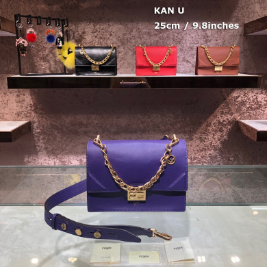 KAN U, Black leather bag, Fendi Shoulder Bag