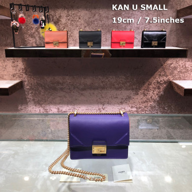 KAN U SMALL, Black leather bag, Fendi Shoulder Bag