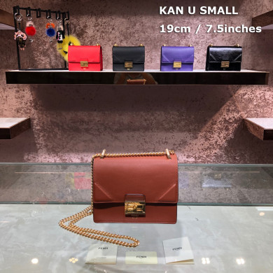KAN U SMALL, Black leather bag, Fendi Shoulder Bag