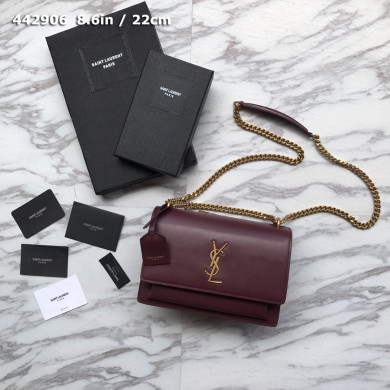 442906 SUNSET MEDIUM IN SMOOTH LEATHER, YSL Saint Laurent