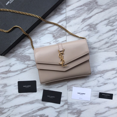 SULPICE CHAIN WALLET IN SMOOTH LEATHER, Yves Saint Laurent YSL