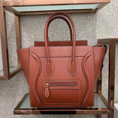 MICRO LUGGAGE HANDBAG IN DRUMMED CALFSKIN